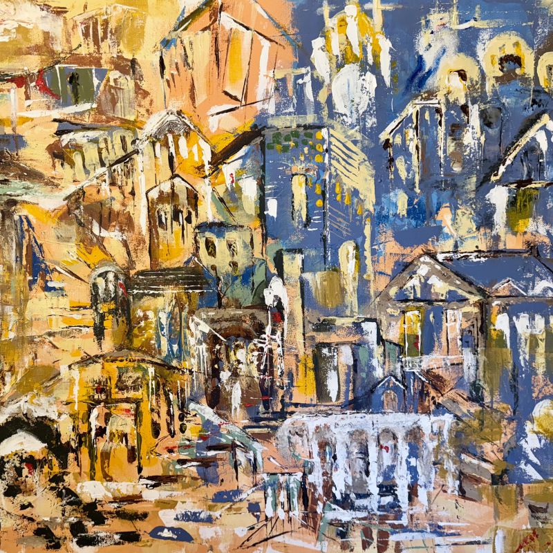 May was Chaos, 2025, acrylic on canvas, 30 × 40 in
